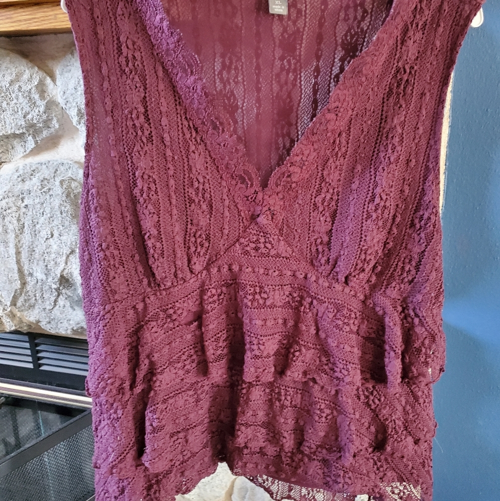 Apt 9 Ruffled Lace Tank Top size XL - Picture 15 of 15